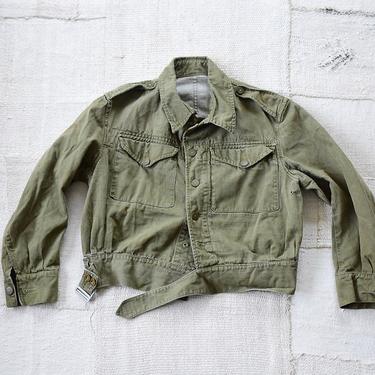 Vintage 50s Faded Green Cotton Denim Jacket | Moto | M | 