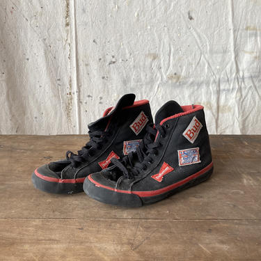 Vintage 1980s Budweiser Promo High Top Shoes 