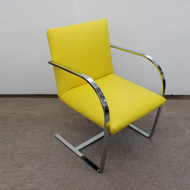 Mid Century Modern, vintage, upholstered vinyl chair Ludwin Mies Van De Rohe for Knoll 