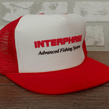 Vintage Interphase Advanced Fishing Systems Snapback Hat Cap Ball Cap 