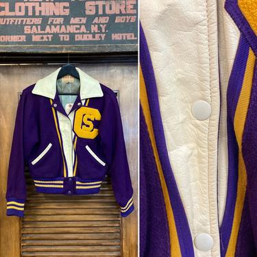 Vintage 1950’s Varsity Athletic Wool Letterman Jacket, 50’s Jacket, 50’s Letterman, 50’s Varsity Top, Vintage Clothing 
