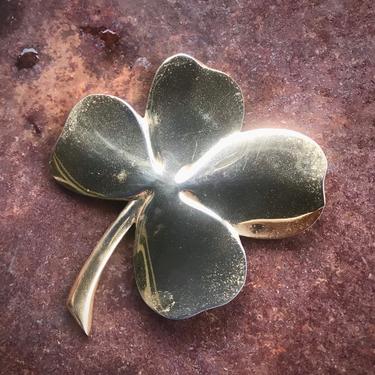 Vintage 24 Kt Gold Plated Gerity Four Leaf Clover Paperweight 