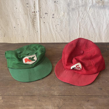 Vintage Toasted FS and Northrup King K-Products Snapback Mesh Farm Hats 