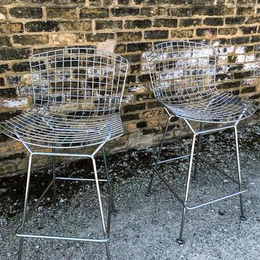 Bertoia Counter Stools by Knoll (A Pair)
