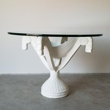 Hollywood Regency Sculptural Draped Design Accent - Dining Table by Grosfeld House 