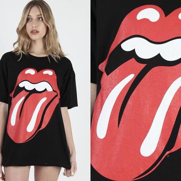 1994 Rolling Stones Voodoo Lounge Tour T Shirt Vintage 1994 Mick Jagger Big Tongue Concert Rock Band Brockum Tee T Shirt Large L 
