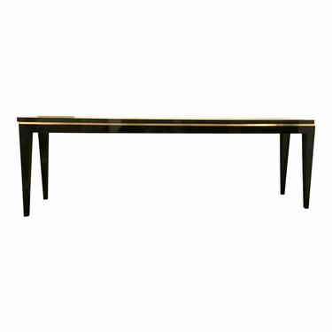 Caracole Modern Long Black Stone Console Table