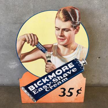 Vintage Bickmore Easy Shave Cream Sign