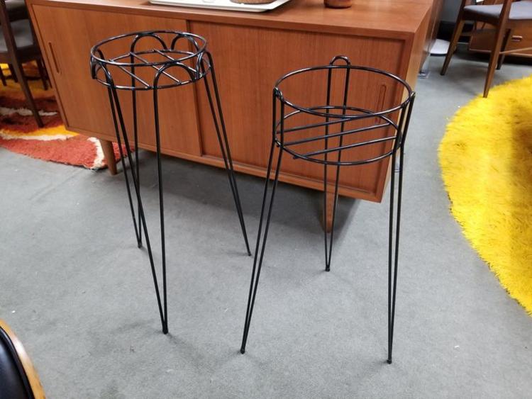 Mid-Century hairpin plant stands
