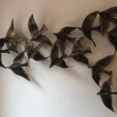 Metal Bird Sculpture in Style of C. Jere 