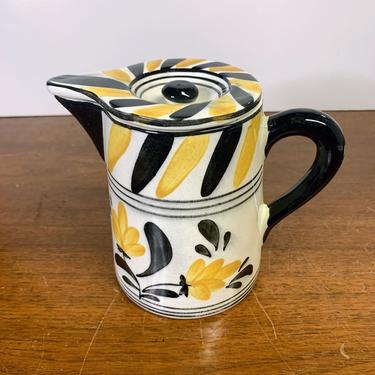 Vintage Persian Ware German Hand Painted Pitcher Hot Water Coffee Pot 