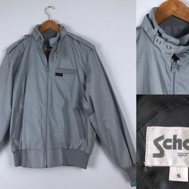 1980s Vintage Deadstock Grey Schott Cafe Racer Jacket - Size M by HighEnergyVintage