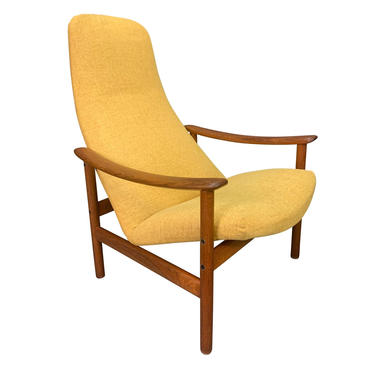 Vintage Scandinavian Mid Century Modern Teak Lounge Chair by Alf Svensson 