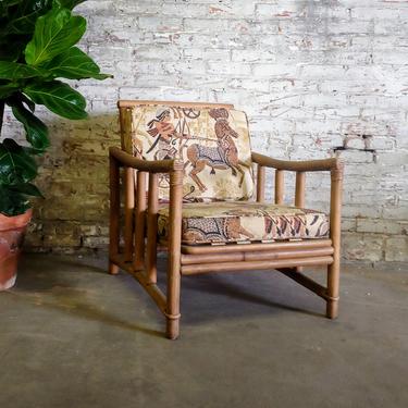 Vintage Ficks Reed Rattan Lounge Chair 