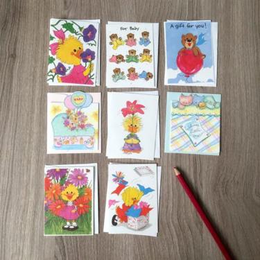 Suzy's Zoo gift enclosures - vintage 1990s greeting cards 