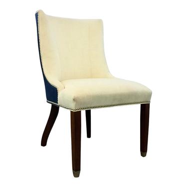 Lillian August Transitional Ivory and Blue Thayer Dining Chair/Desk Chair U101-D1