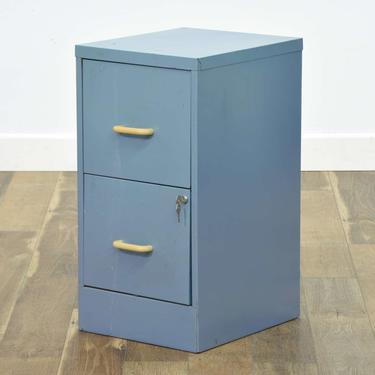 Powder Blue 2 Drawer File Cabinet 
