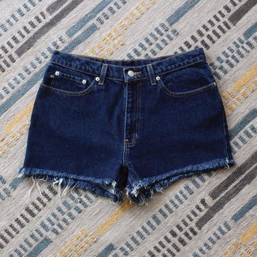 s.a.l.e. Vintage 1990s Cutoffs Jean Shorts - RL Ralph Lauren High-Rise Cotton Denim Shorts - Size 30 