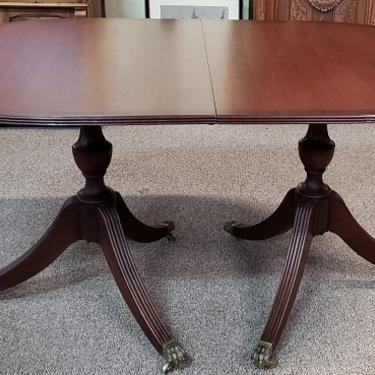 Q55  c.1950’s  Mahogany Double Pedestal Base Dining Table