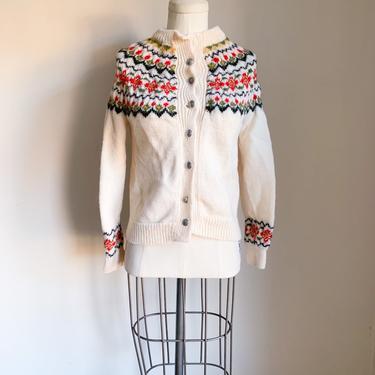 Vintage 1960s Nordic Wool Cardigan (as is) / XS 