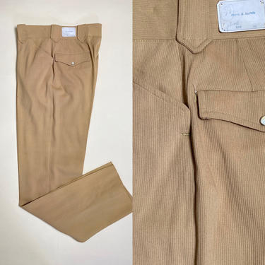 Vintage 1950s Western Pants 50s Slacks Deadstock NOS Tan 