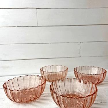 Vintage Anchor Hocking Pink Depression Glass Dish, Dessert Cup, Trinket Tray, Jewelry Catch All // Boho, Chic, Pink Ring Dish // Gift 