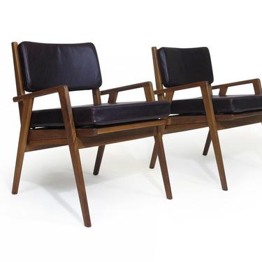 Walnut Chairs Attributed Jens Risom