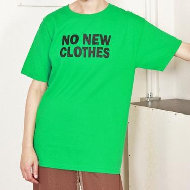 No New Clothes Tee in Kelly Green / Zero Waste Reworked Clothing / OS 
