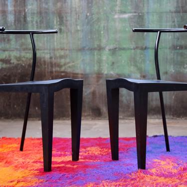 SOLD***PAIR AVAIL. Kartell Dr. Glob Sculptural Post Modern Chairs Dr. Glob Side Accent Dining Chair designed by Philippe Starck 