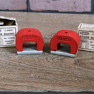 Set of 2 Craftsman 6 oz Power Horseshoe Magnet No 9-40336 ALNICO General England 