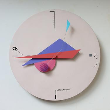 Canetti Memphis style ArTime Collection wall clock 1980's modernism working 