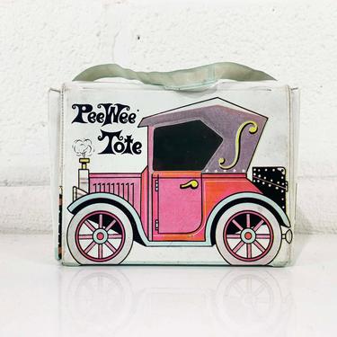 Vintage Pee Wee Tote Uneeda 1966 1960s 60s PeeWee Doll Case Holder Storage Mid-Century Retro Vinyl Suitcase Kitsch Kawaii Cute Kitschy Dolls 