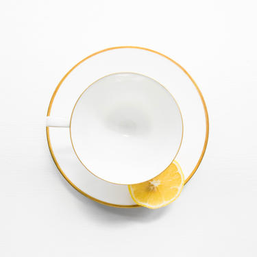 Mid Century Modern Porcelain Tea Cup and Saucer Set // Rosenthal Coffee Service 