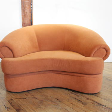Postmodern Loveseat Chair Organic Modern Neutral Couch Sofa Set Loveseat 90s 80s Avant Garde Furniture 
