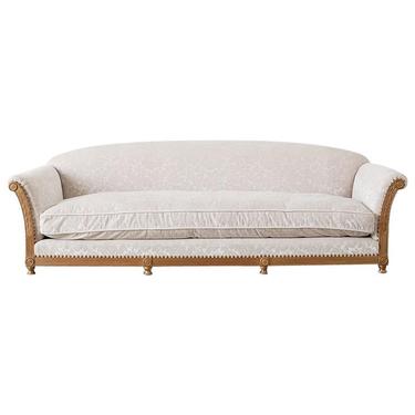French Art Deco Low Profile Velvet Sofa by ErinLaneEstate