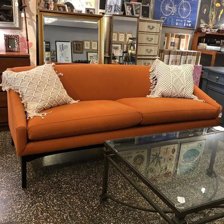                   Modern Orange Sofa