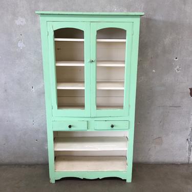 Antique Green Pantry Cabinet