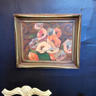 Framed Flora Oil Painting