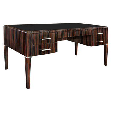 Lobel Originals Desk in Macassar Ebony with Leather Top - Made to Order
