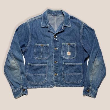 Vintage 1950s TUF-NUT Denim Chore/Engineer Jacket ~ fits M to L  ~ Work Wear ~ 50s Coat ~ Railroad ~ Sanforized 