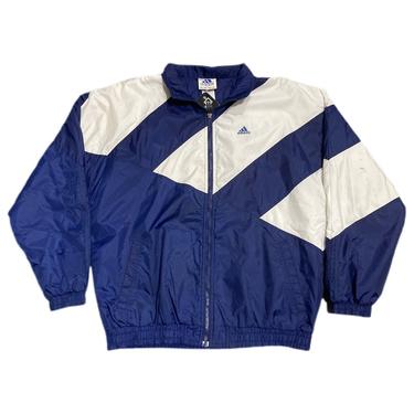 (M) 00s Adidas Blue/White Puffer Jacket 091521 LM