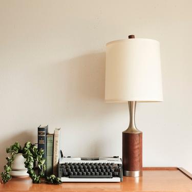 Teak and Chrome Desk Lamp / Mid Century Desk Lamp / MCM / Danish Design 