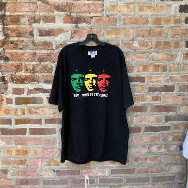 Vintage THC Brand Power To The People Rasta Che T-Shirt Size XL Che Guevara Grown in the USA Socialism Marx Revolution weed pot 420 
