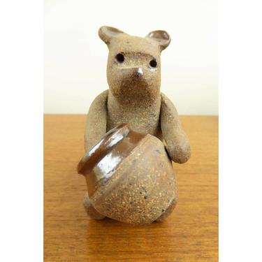 Vintage Stoneware Winnie the Pooh Figurine | Honey Pot | A A Milne 