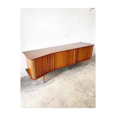 Mid Century Modern Low Console Media Cabinet 