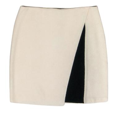 St. John - Cream & Black Folded Over Knit Skirt Sz 6
