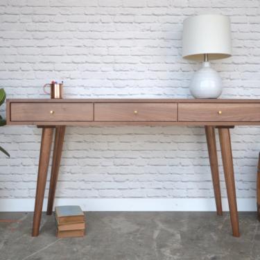 Bloom Desk / Console Table in Solid Walnut - In Stock! 