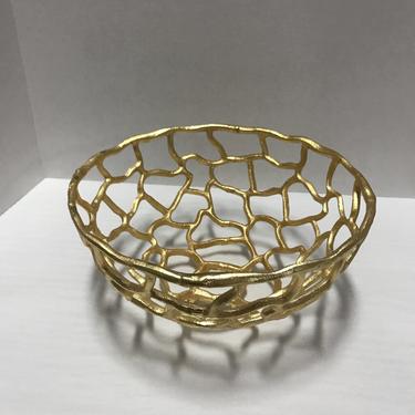 Open Weave Gold Bowl