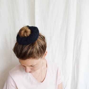 Upcycled Cashmere Scrunchie in Charcoal Gray | Medium Width 