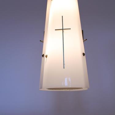 3 FEET TALL PENDANT made of thermoformed acrylic sheets , vintage , 1970 era 